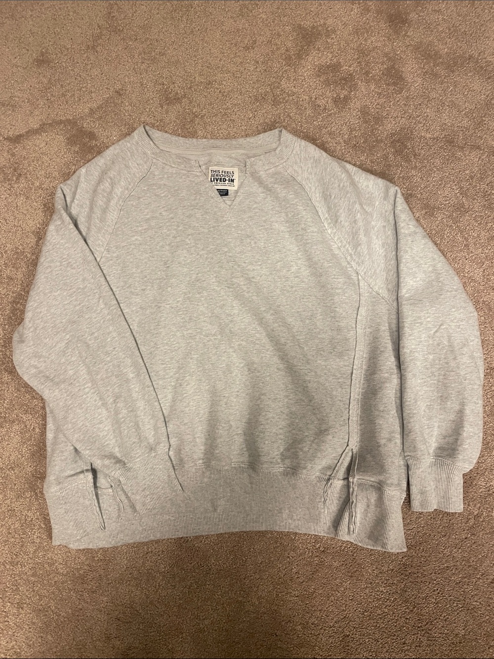American Eagle Light Gray Crewneck Sweatshirt